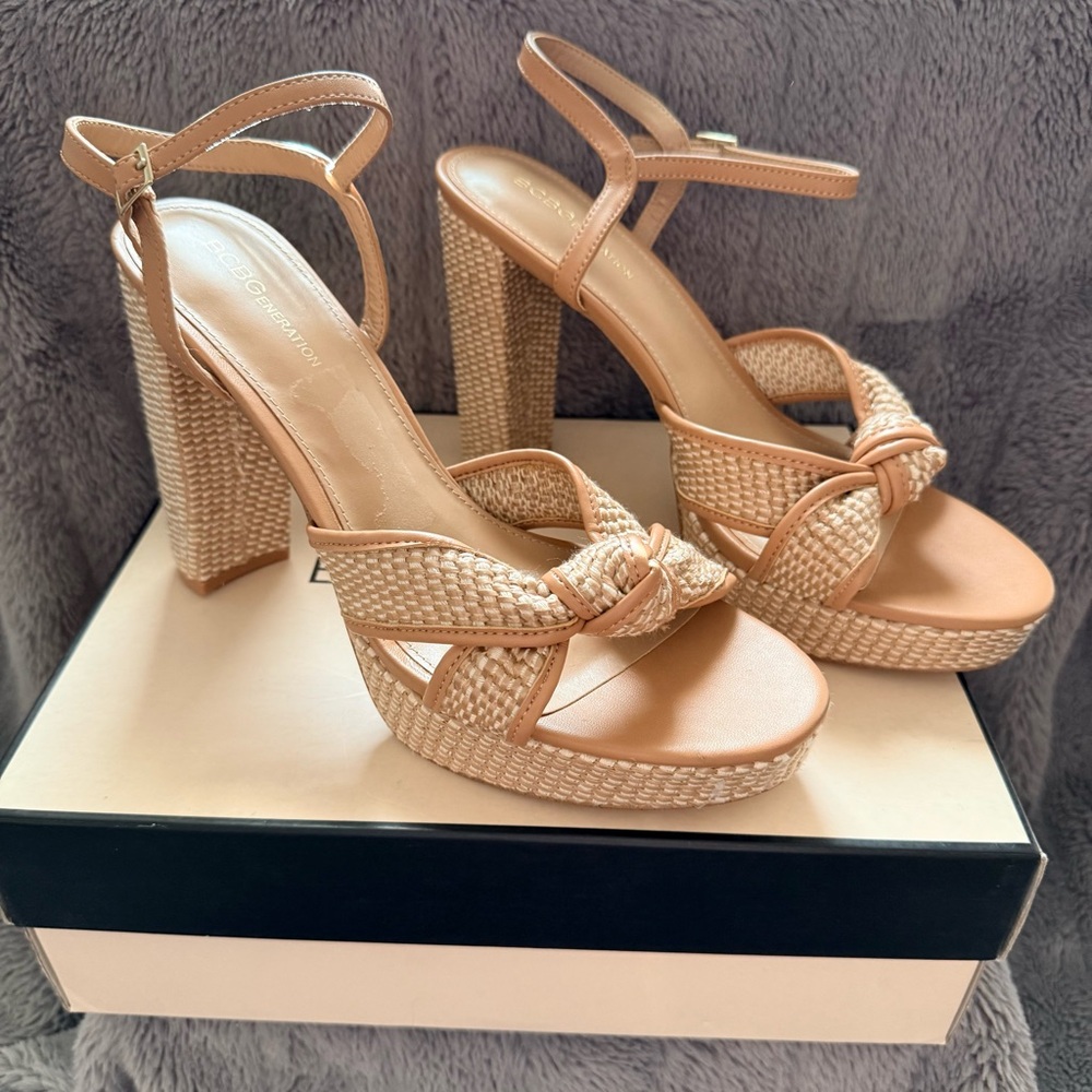 Bcbgeneration Tan Platform Sandals - image 6